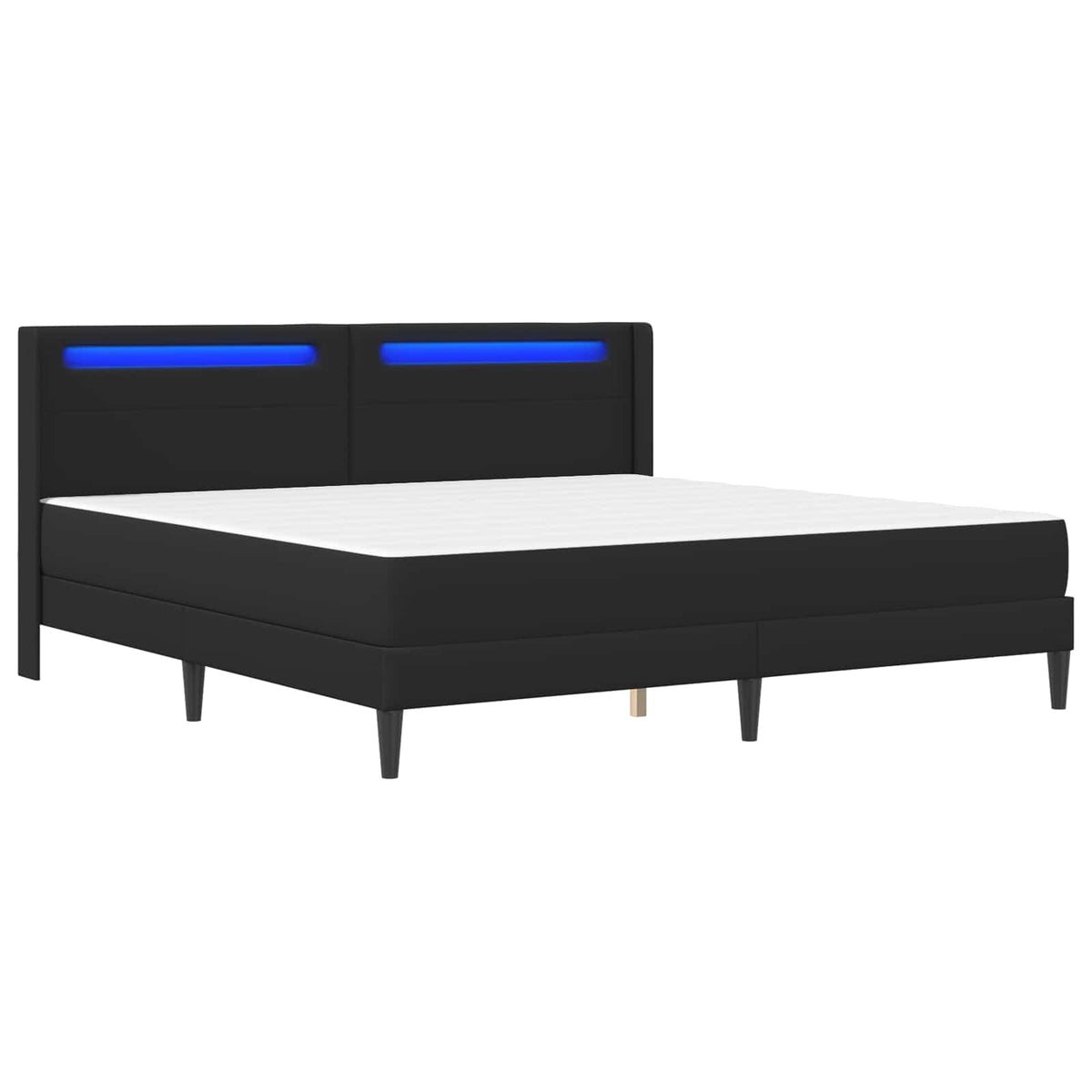 Estructura De Cama Con Colchón 180 X 200 Cm Negro