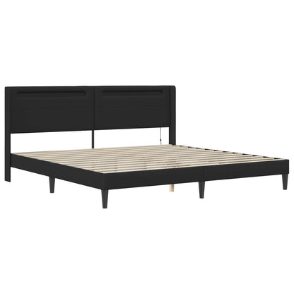 Estructura De Cama Con Colchón 180 X 200 Cm Negro