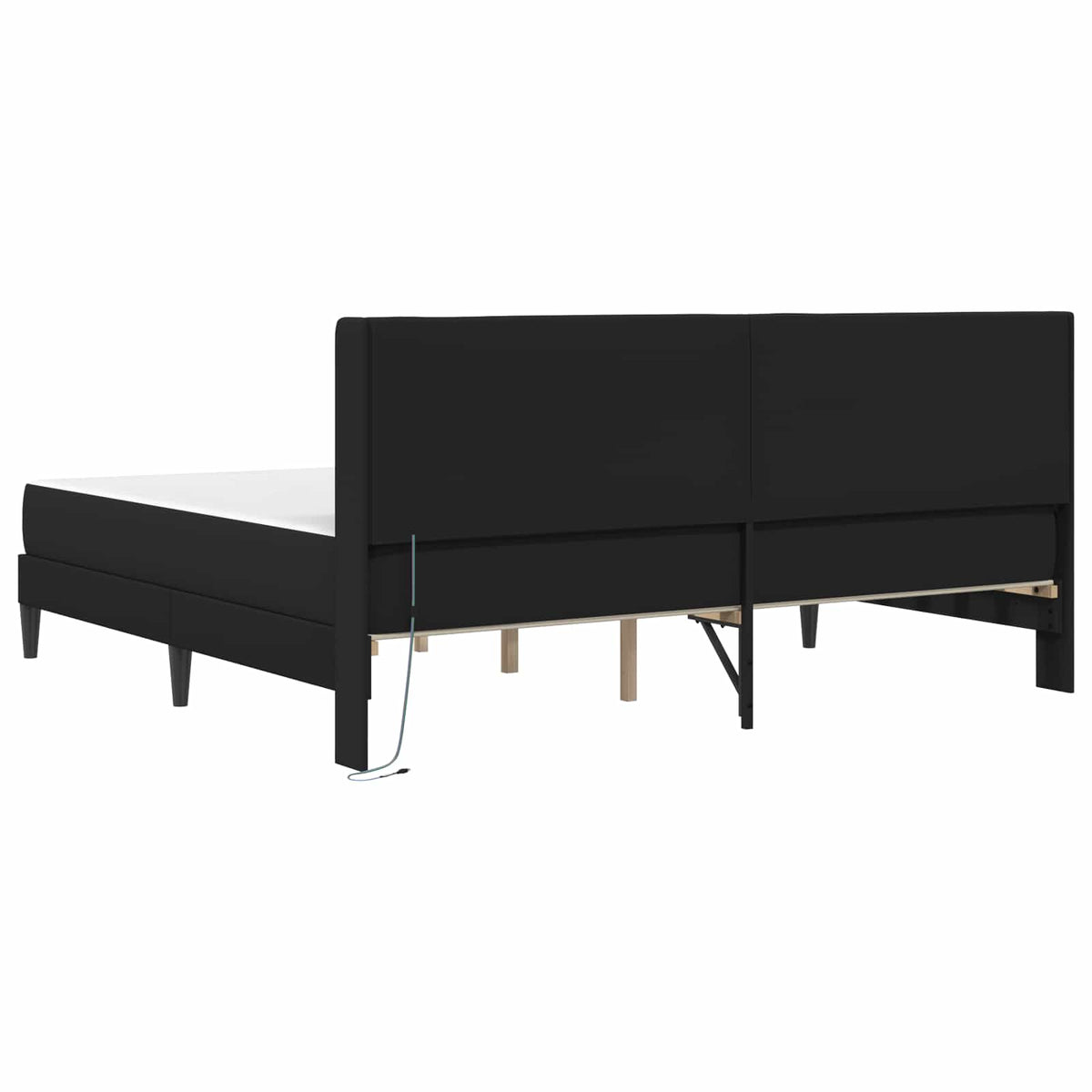 Estructura De Cama Con Colchón 180 X 200 Cm Negro