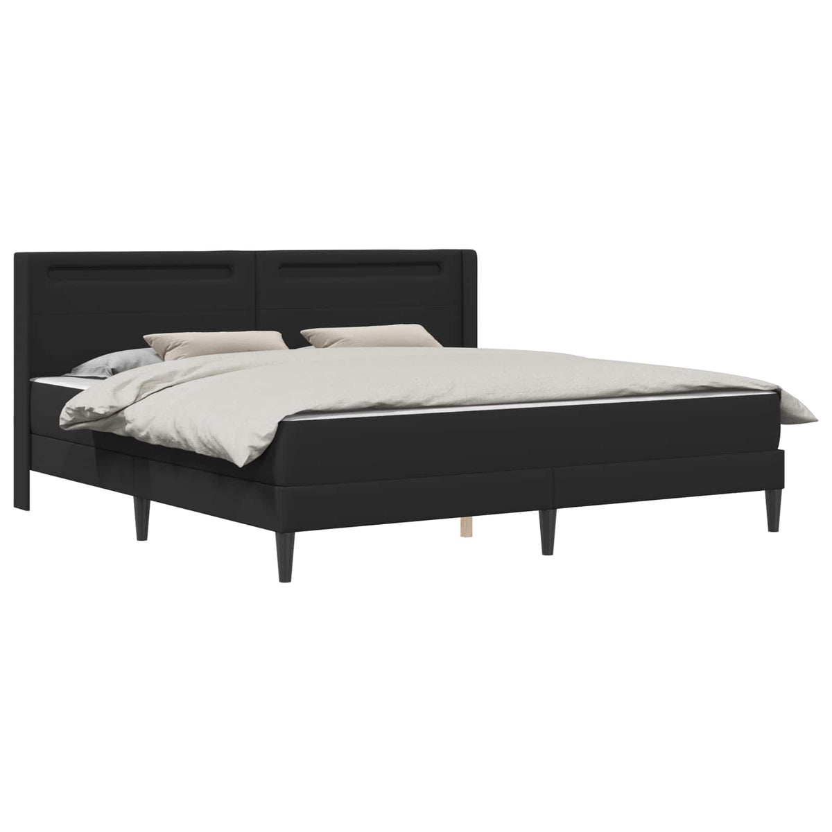 Estructura De Cama Con Colchón 180 X 200 Cm Negro