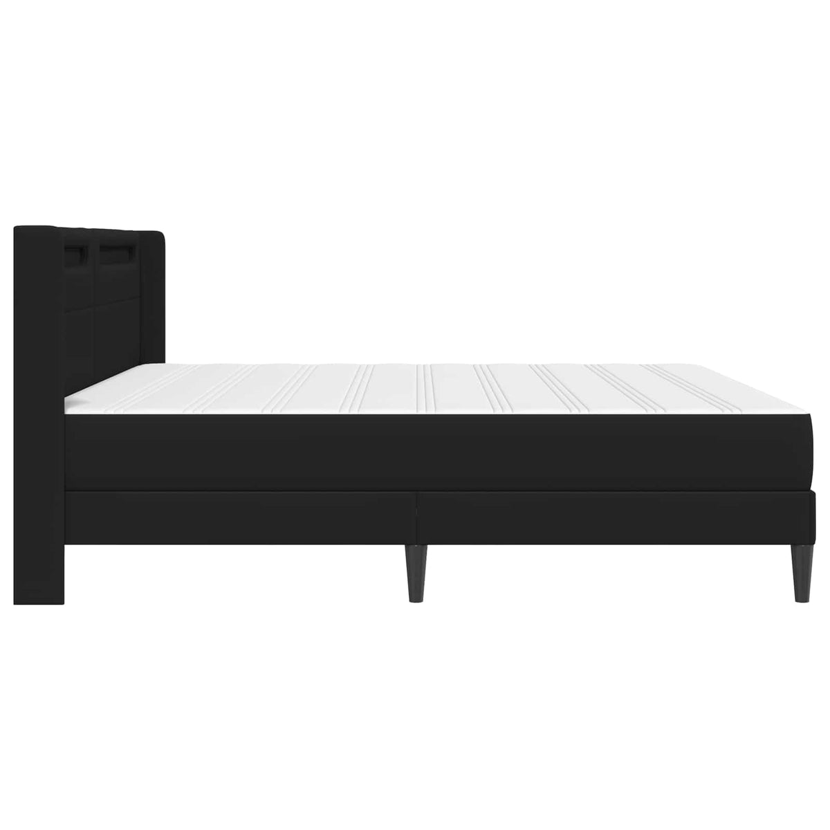 Estructura De Cama Con Colchón 180 X 200 Cm Negro