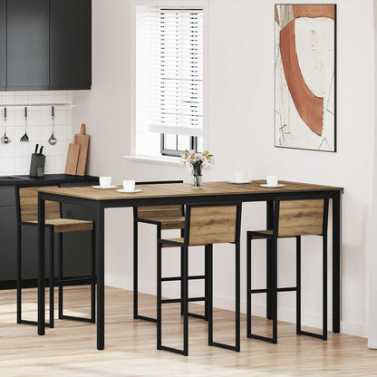 Mesa De Barra De Pie Madera De Ingeniería Cuadrado