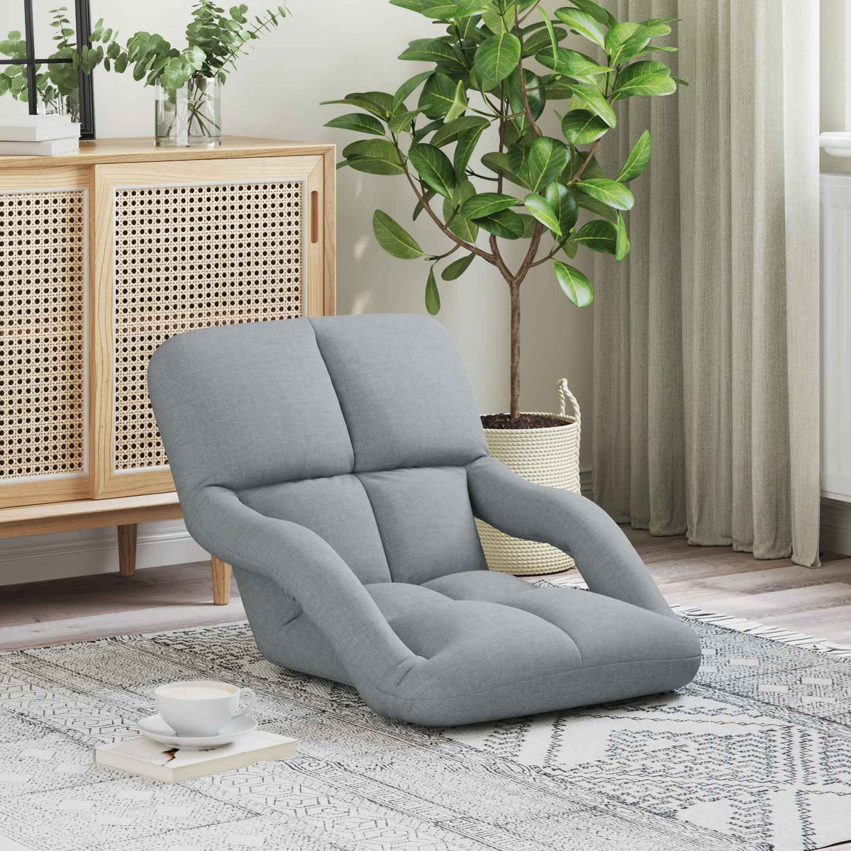 Sillón De Suelo Ajustable Con Reposabrazos