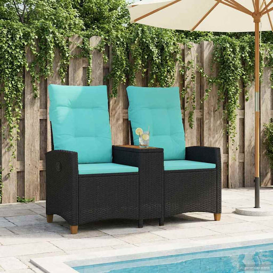 Banco Reclinable Con Mesa 2 -Seater 126 X 65 X 112 Cm