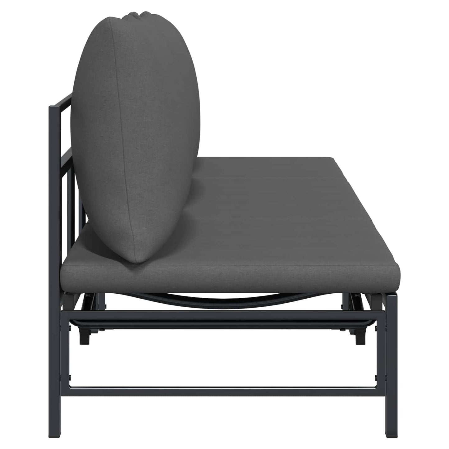 Tumbona De Sol Para 3 Personas Negro 200 X 62 X 59,5 Cm