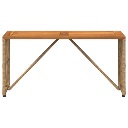 Mesa De Exterior 80 X 40 X 40 Cm Acero Y Poliratán