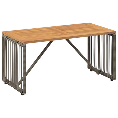 Mesa De Exterior Y Marrón 80 X 40 X 40 Cm Ratán Sintético