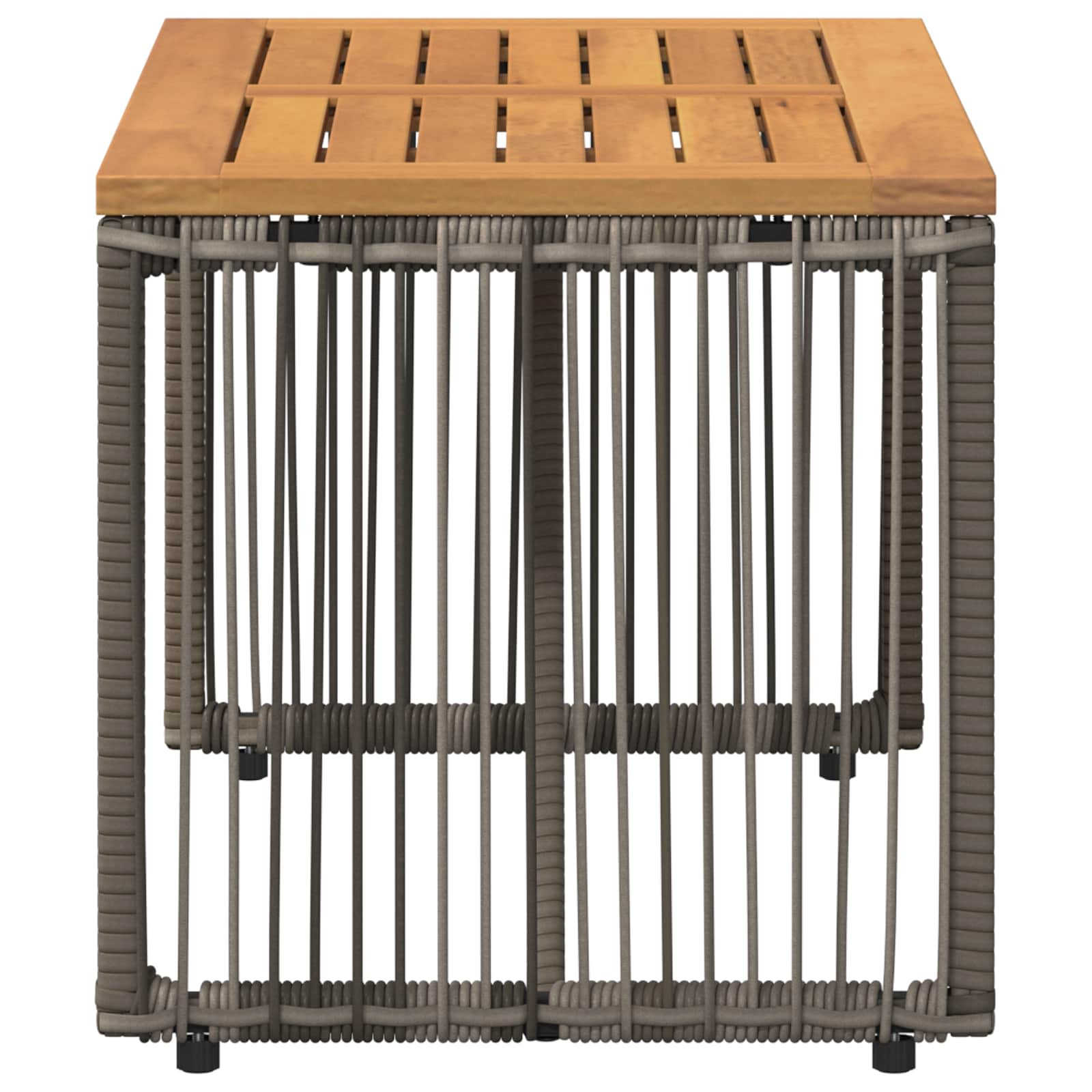 Mesa De Exterior Y Marrón 80 X 40 X 40 Cm Ratán Sintético