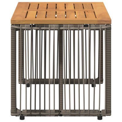 Mesa De Exterior Y Marrón 80 X 40 X 40 Cm Ratán Sintético