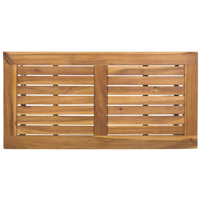 Mesa De Exterior Y Marrón 80 X 40 X 40 Cm Ratán Sintético