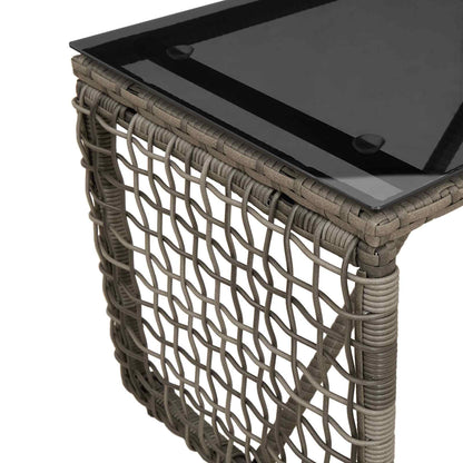 Mesa De Exterior Y Negro 80 X 40 X 40 Cm