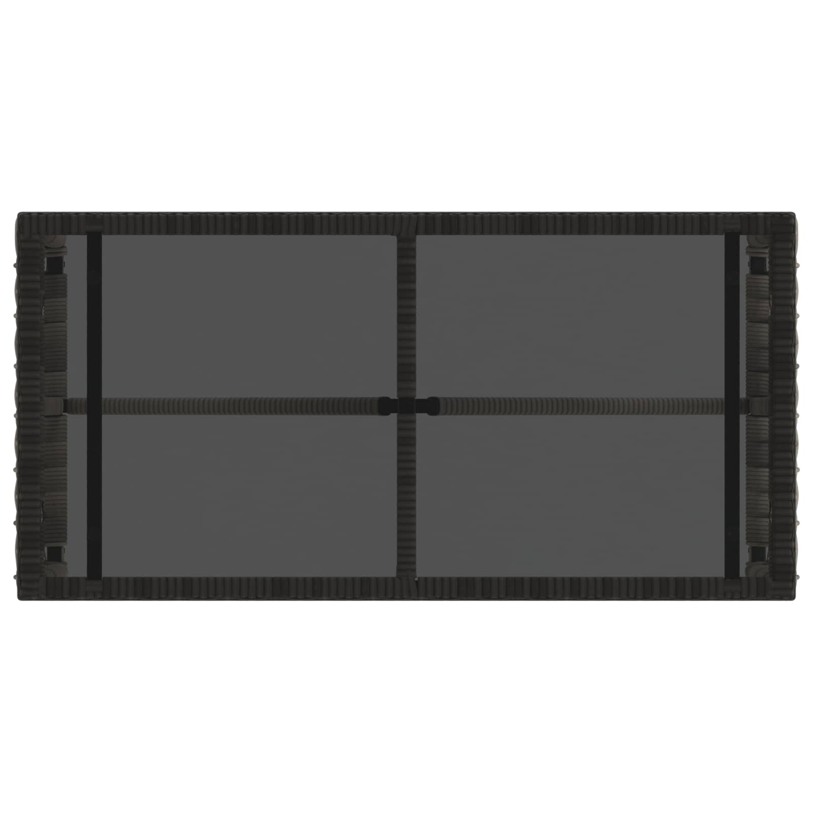Mesa De Exterior Y Negro 80 X 40 X 40 Cm
