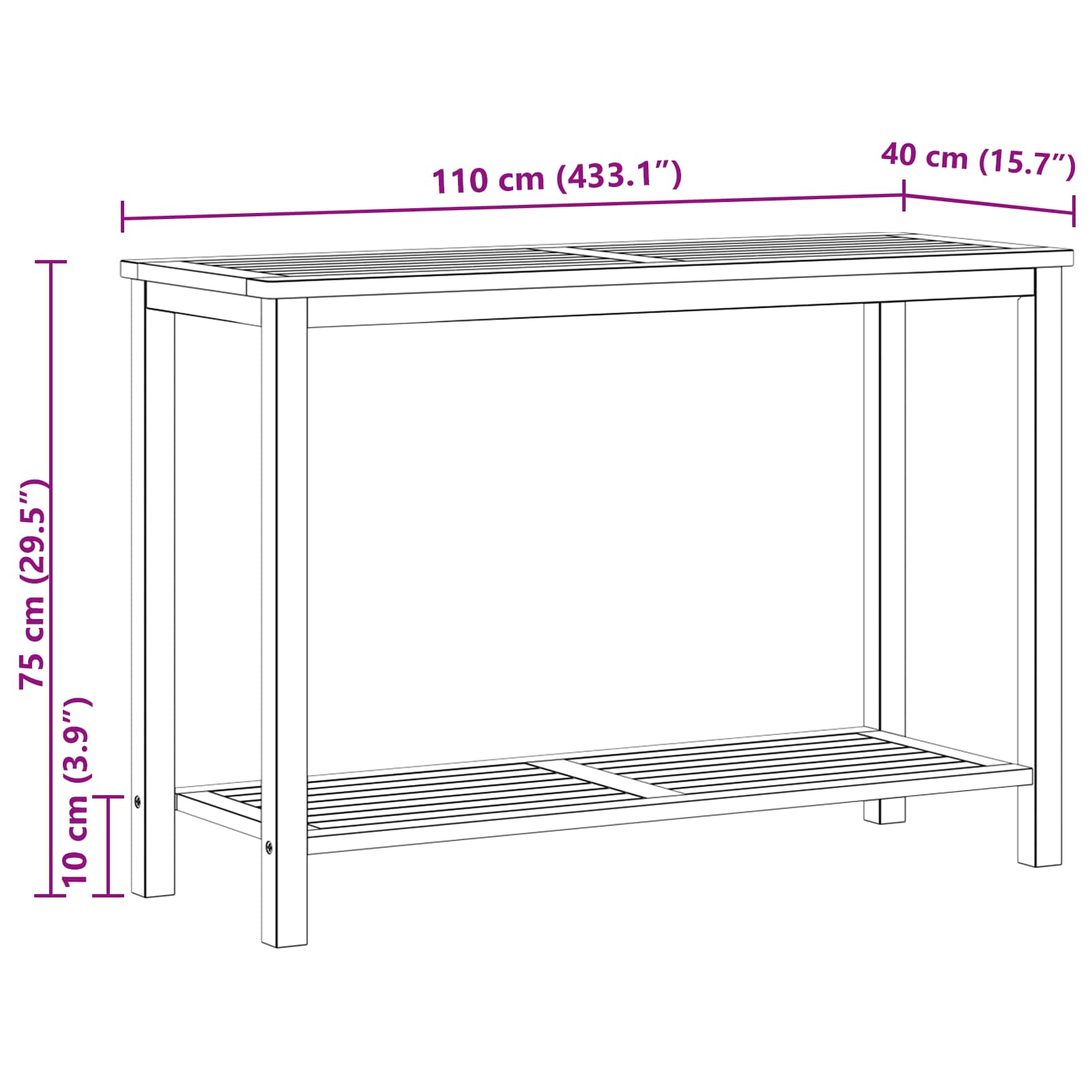 Mesa Consola De Jardín