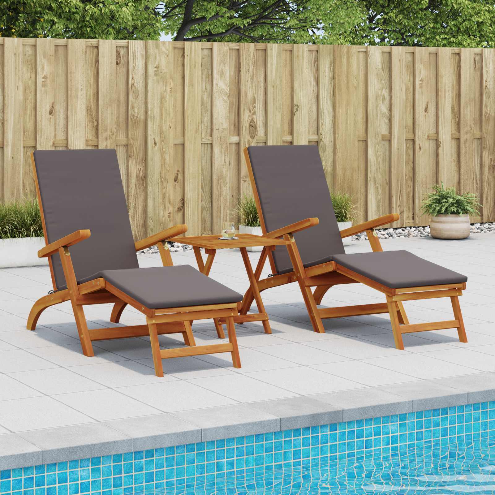 Recliner Y Tumbona Plegable 3 Pcs