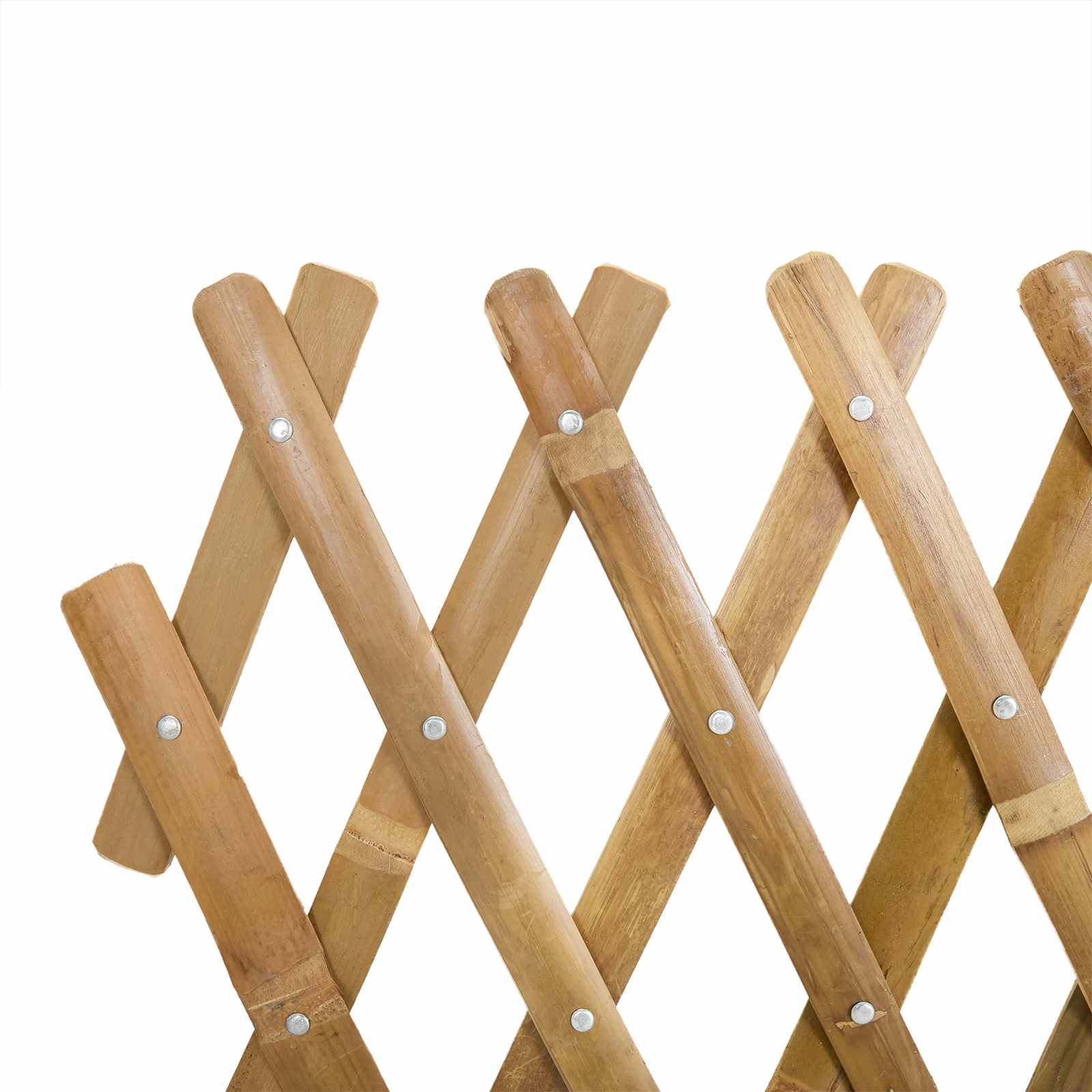 Valla Trellis Expandible 2 Pcs Marrón Claro 100 X 105 Cm Bambú