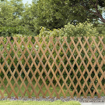 Valla Trellis Expandible 2 Pcs Marrón Claro 100 X 105 Cm Bambú