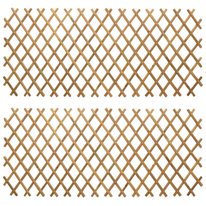 Valla Trellis Expandible 2 Pcs Marrón Claro 100 X 105 Cm Bambú