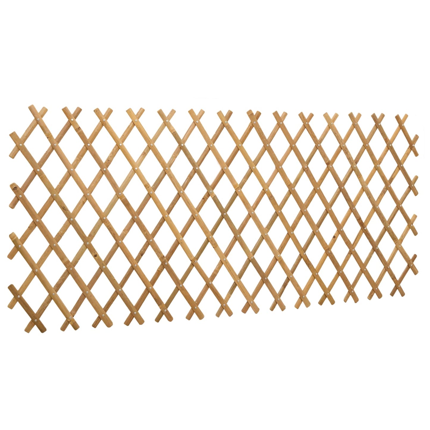 Valla Trellis Expandible 2 Pcs Marrón Claro 100 X 105 Cm Bambú