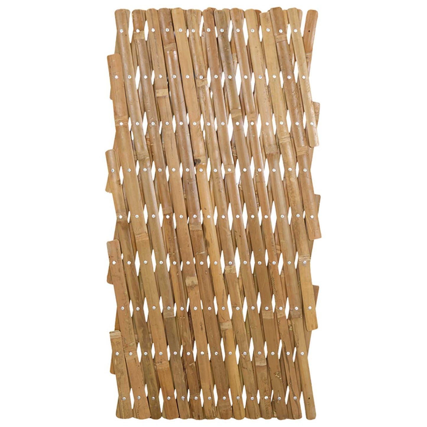 Valla Trellis Expandible 2 Pcs Marrón Claro 100 X 105 Cm Bambú