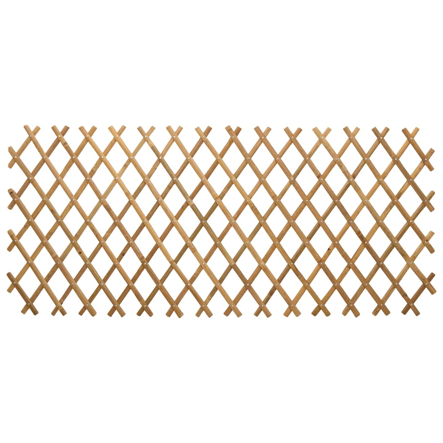 Valla Trellis Expandible 2 Pcs Marrón Claro 100 X 105 Cm Bambú