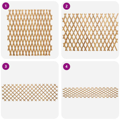 Valla Trellis Expandible 2 Pcs Marrón Claro 100 X 105 Cm Bambú