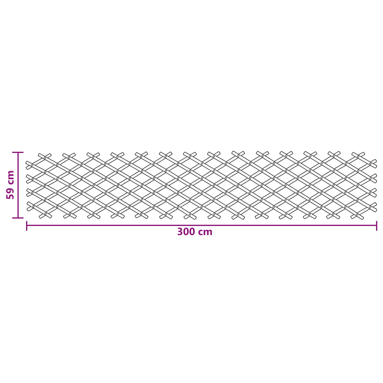 Valla Trellis Expandible 2 Pcs Marrón Claro 100 X 105 Cm Bambú