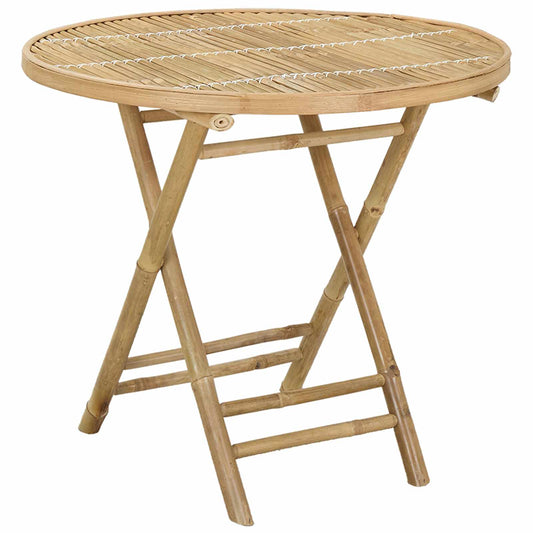 Mesa De Jardín Natural 80 X 70 Cm Bambú