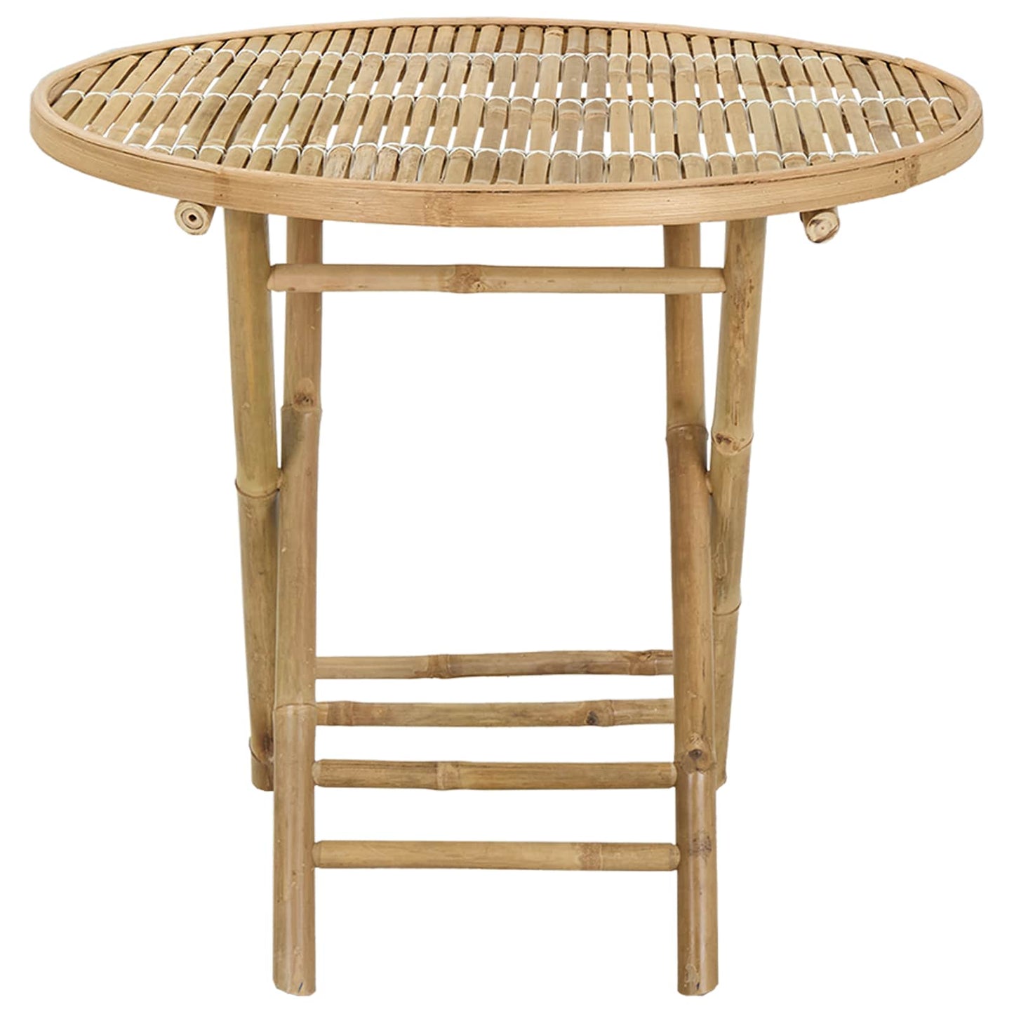 Mesa De Jardín Natural 80 X 70 Cm Bambú