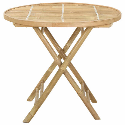 Mesa De Jardín Natural 80 X 70 Cm Bambú