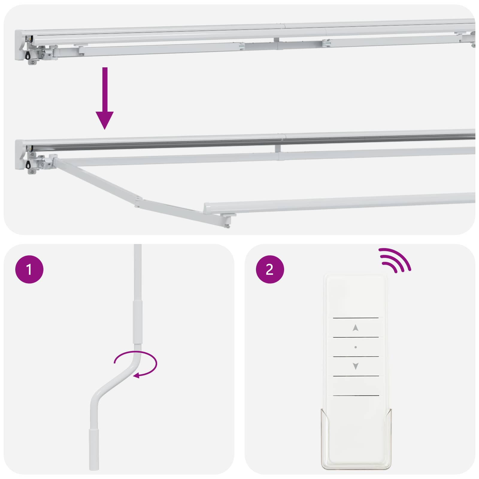 Estructura De Toldo Retráctil Eléctrico Ajustable 5 X 3 M Acero