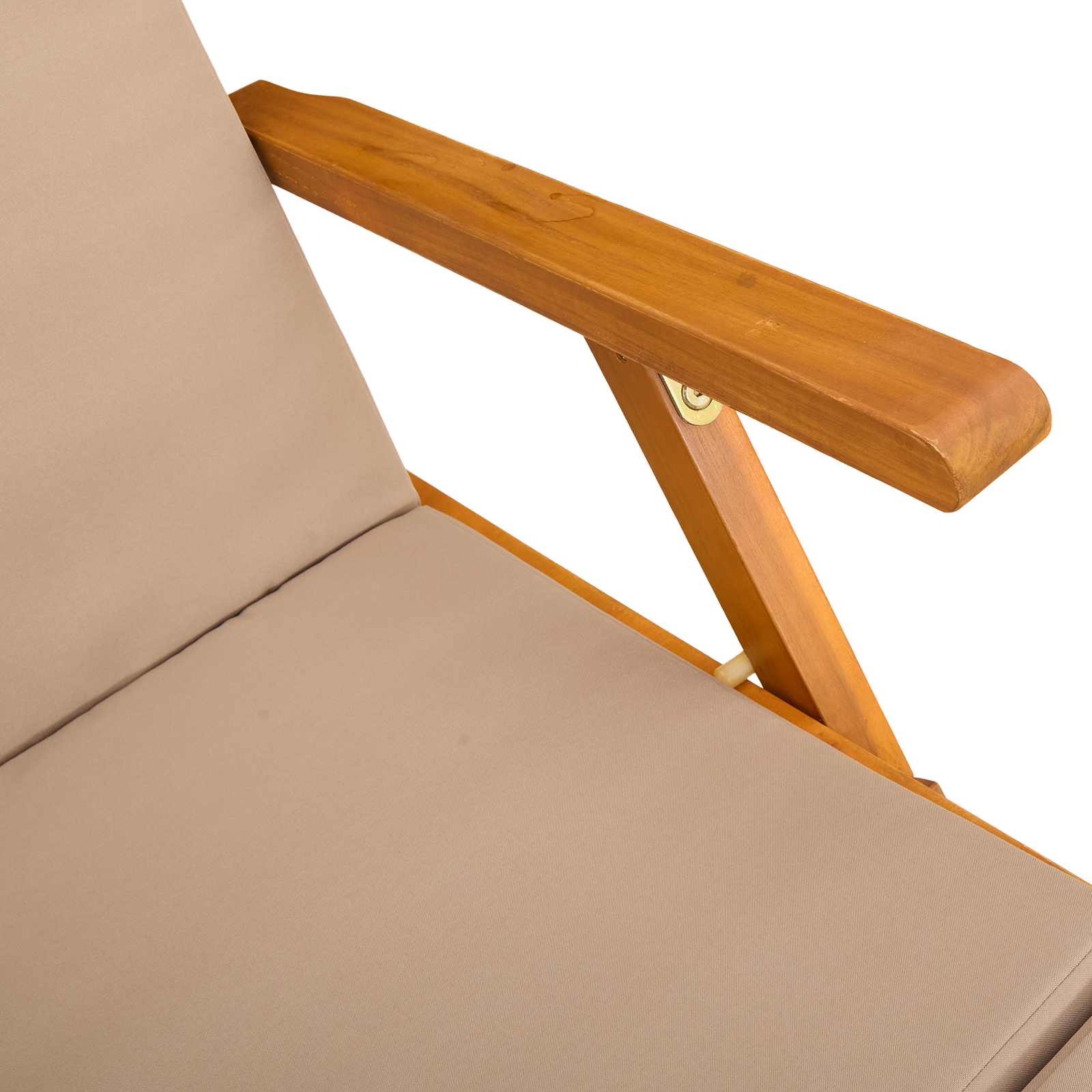 Recliner Y Tumbona Plegable Madera De Acacia Sólida