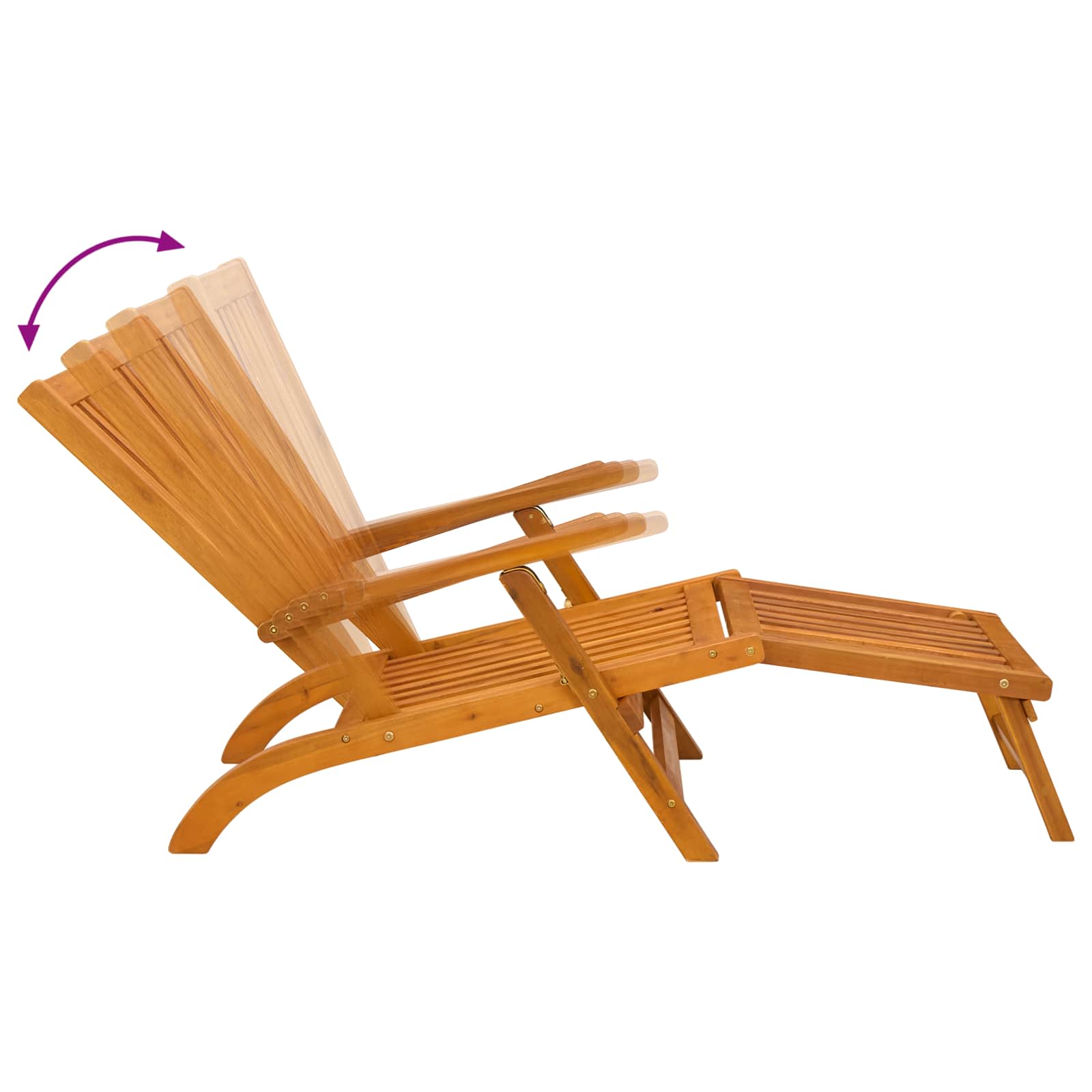 Recliner Y Tumbona Plegable 2 Pcs 55 X 146 X 91 Cm