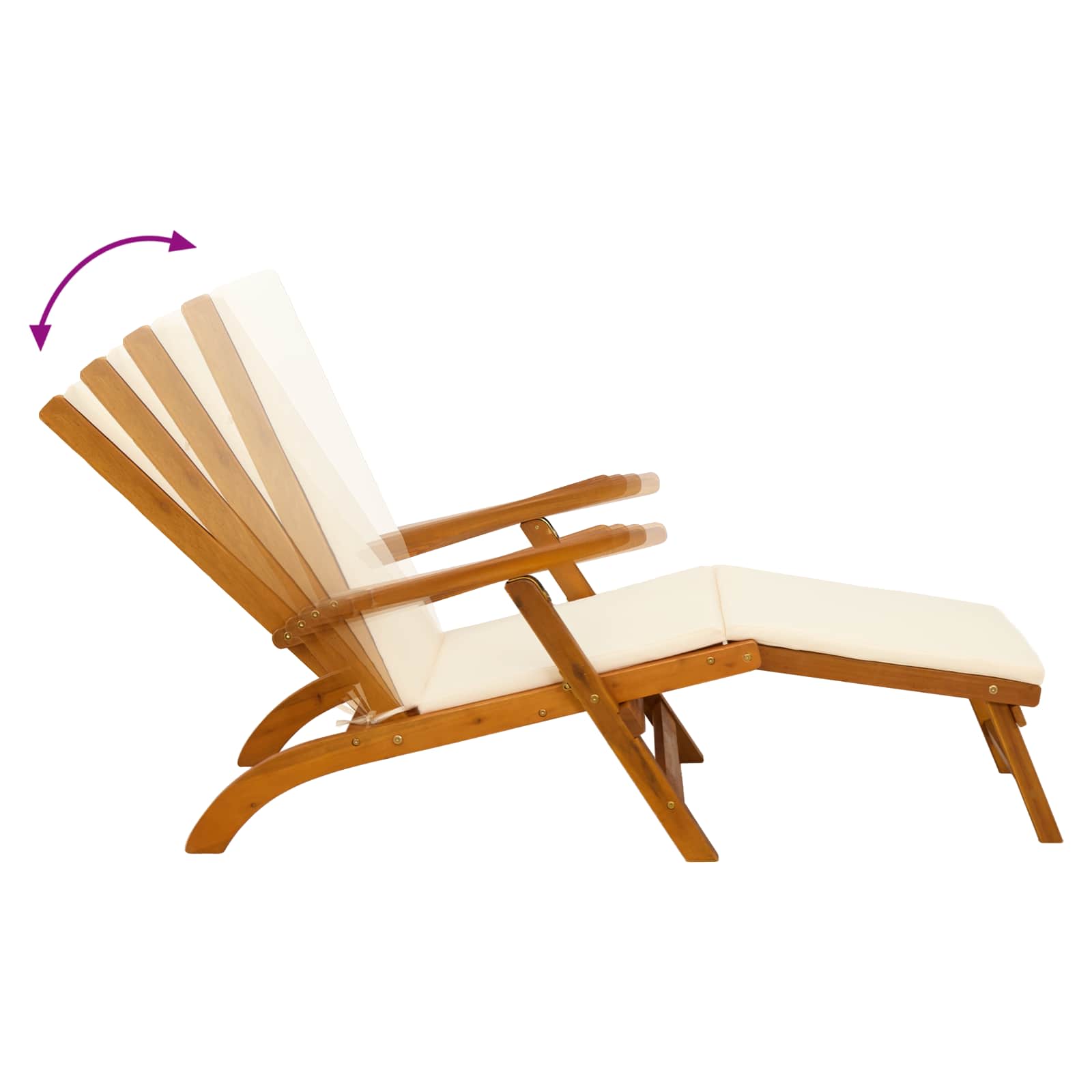 Recliner Y Tumbona Plegable 2 Pcs 55 X 146 X 91 Cm