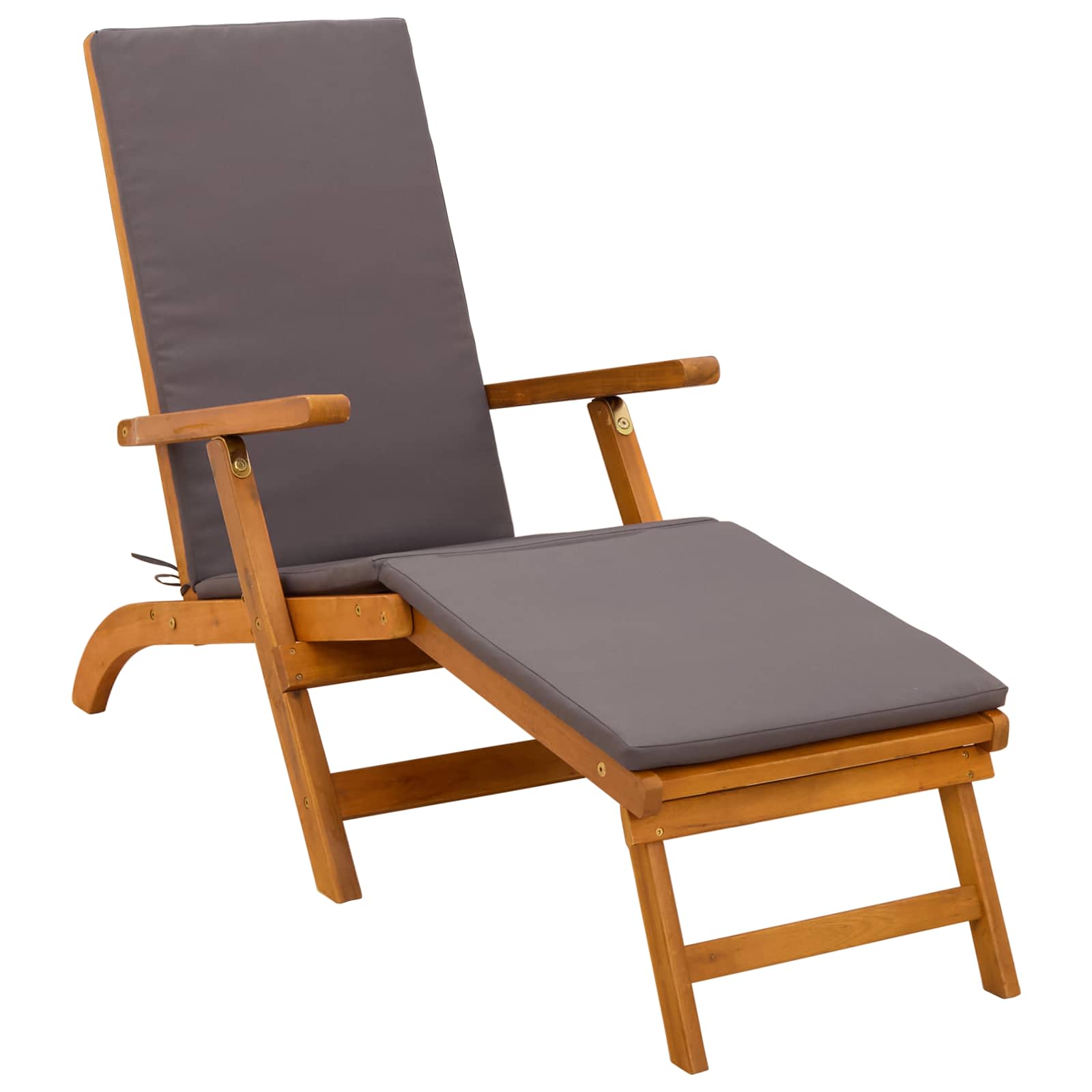 Recliner Y Tumbona Plegable 2 Pcs Gris 55 X 146 X 91 Cm