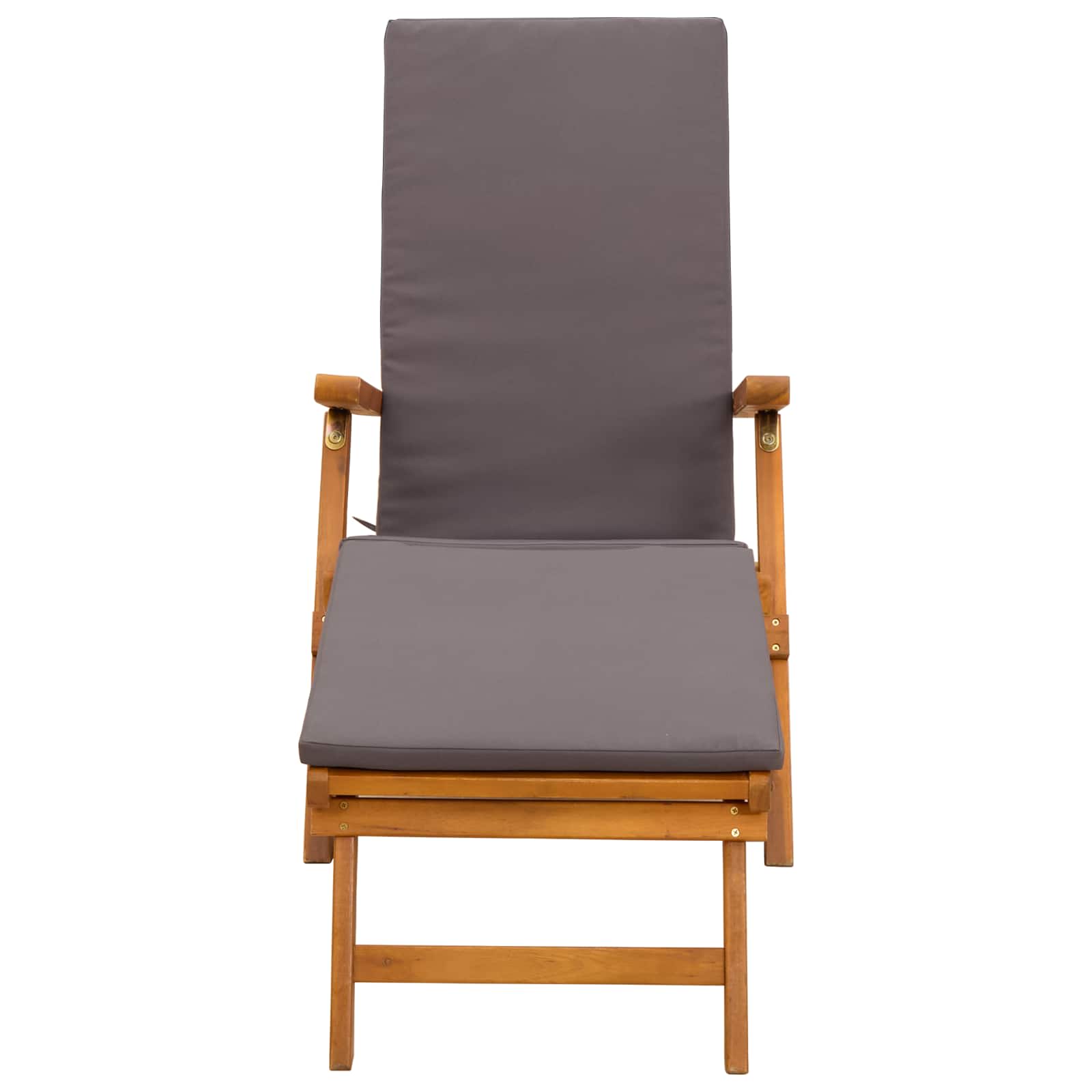 Recliner Y Tumbona Plegable 2 Pcs Gris 55 X 146 X 91 Cm