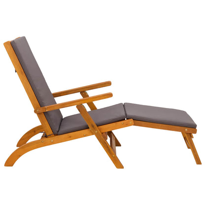 Recliner Y Tumbona Plegable 2 Pcs Gris 55 X 146 X 91 Cm