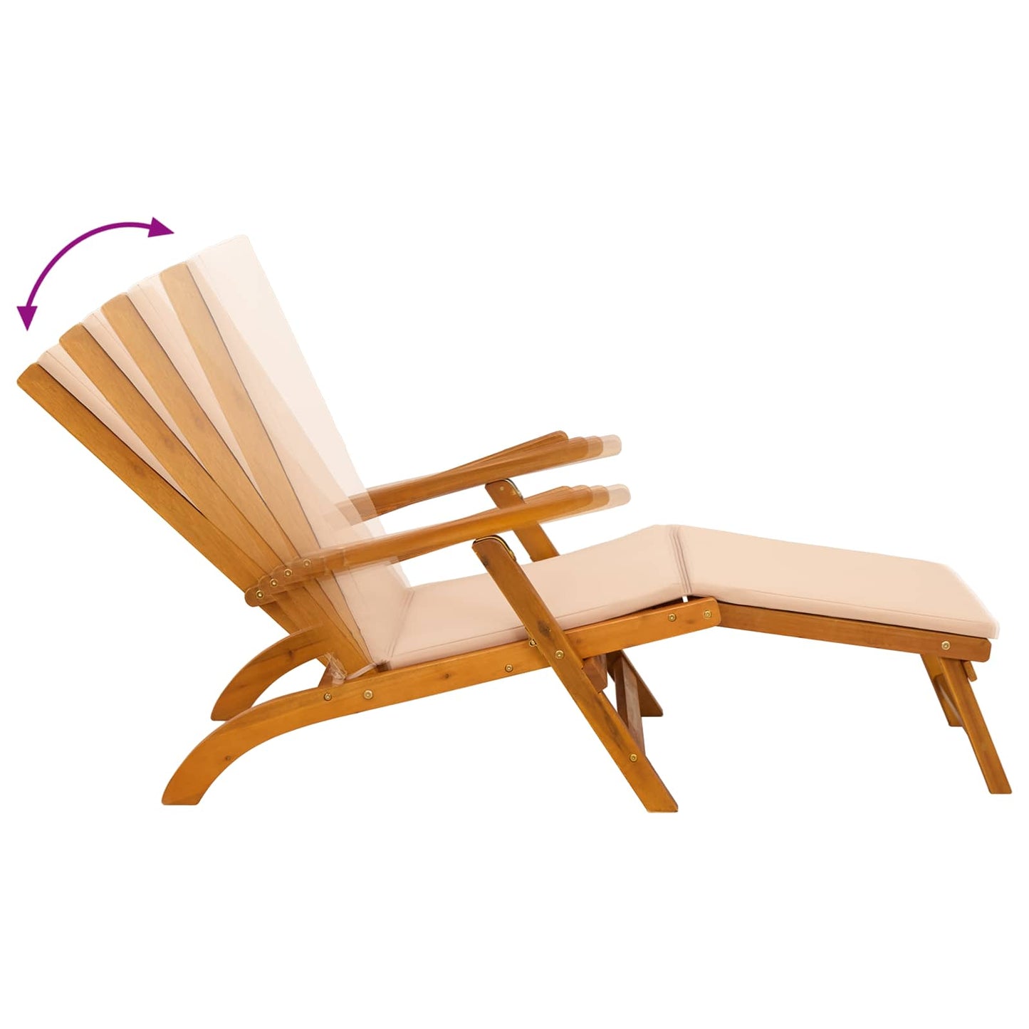 Recliner Y Tumbona Plegable 2 Pcs 55 X 146 X 91 Cm