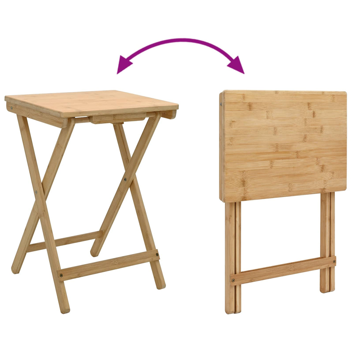 Mesa De Cocina Manual Natural 40 X 30 X 53,5 Cm Bambú
