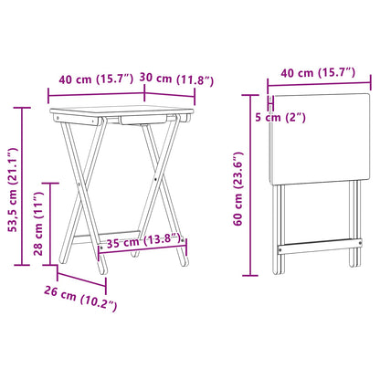 Mesa De Cocina Manual Natural 40 X 30 X 53,5 Cm Bambú