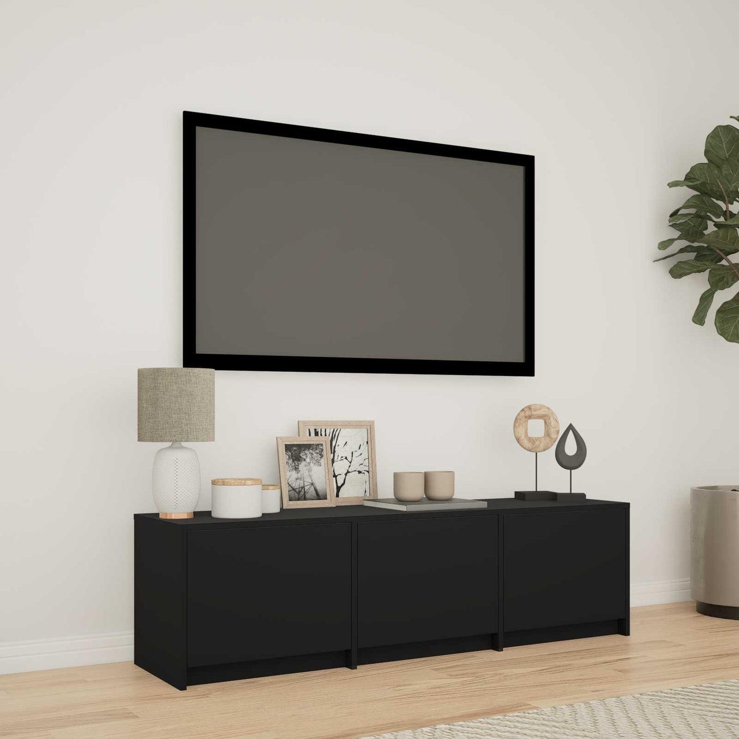 Mueble De Tv Con Led Con Led 165 X 34 X 40 Cm