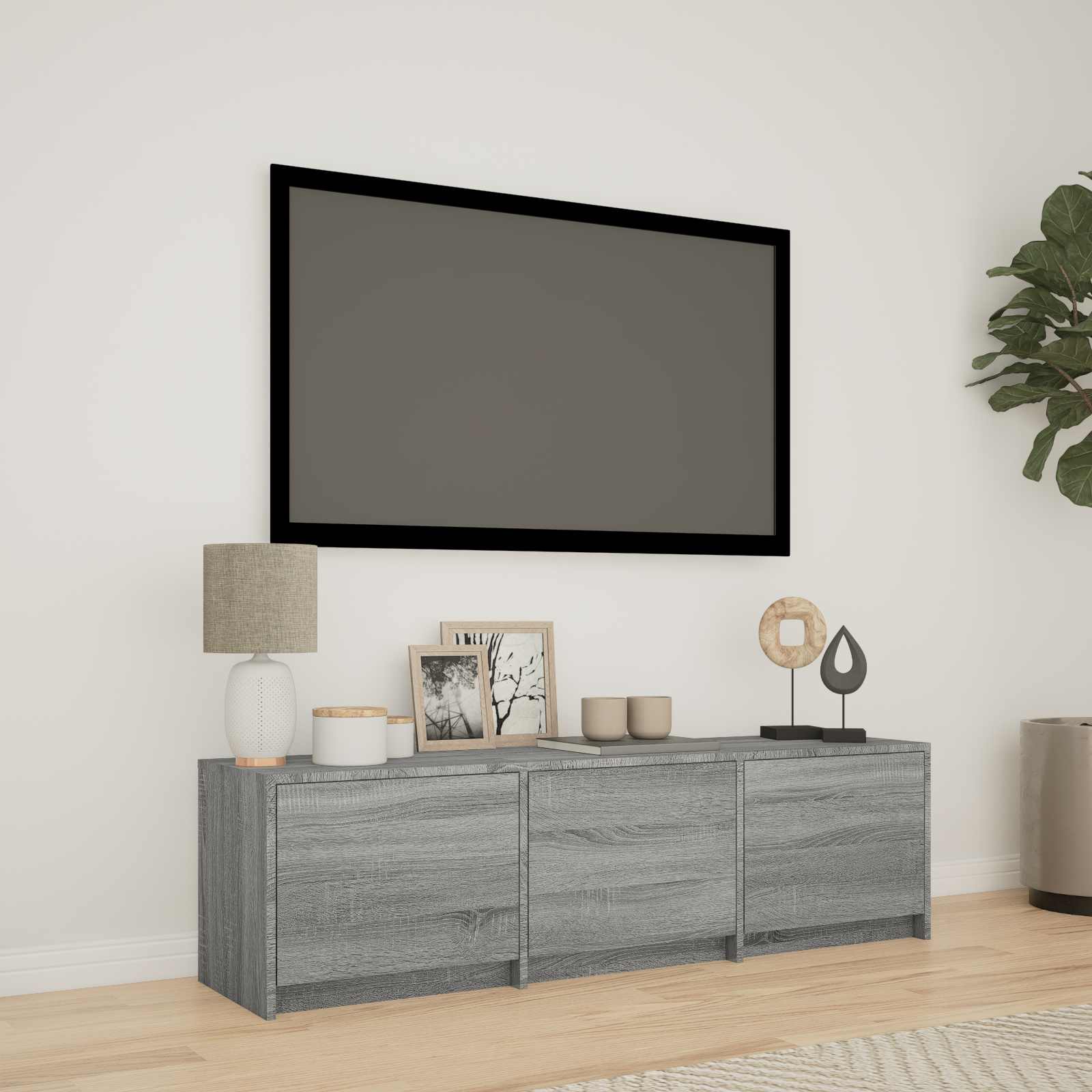 Mueble De Tv Con Led Con Led 165 X 34 X 40 Cm