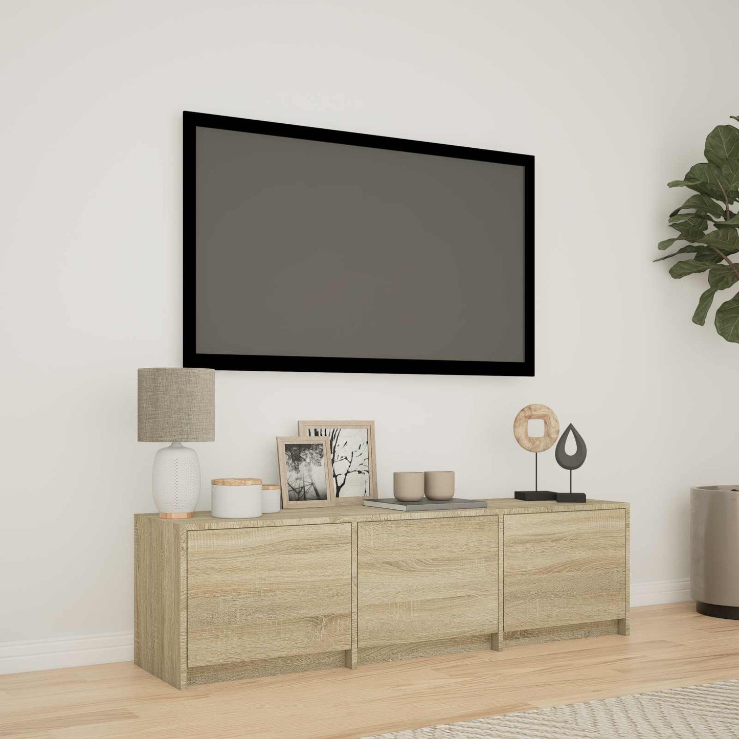 Mueble De Tv Con Led Con Led 165 X 34 X 40 Cm