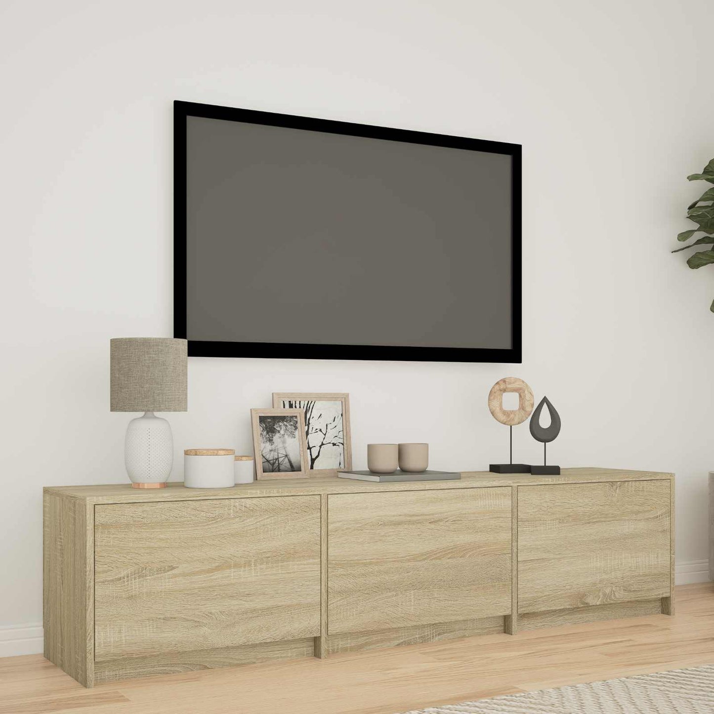 Mueble De Tv Con Led Con Led 165 X 34 X 40 Cm