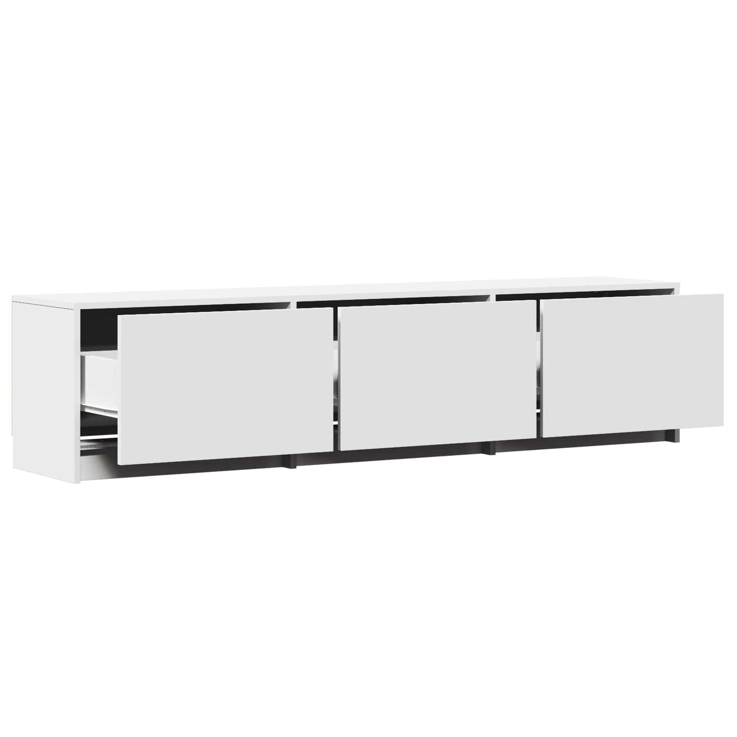 Mueble De Tv Con Led 165 X 34 X 40 Cm Madera De Ingeniería