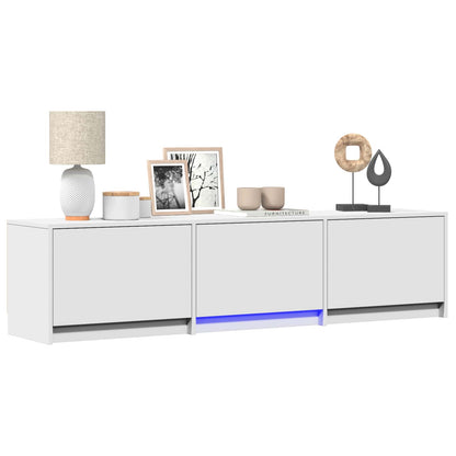 Mueble De Tv Con Led 165 X 34 X 40 Cm Madera De Ingeniería