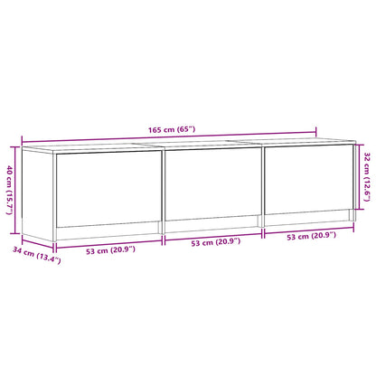 Mueble De Tv Con Led 165 X 34 X 40 Cm Madera De Ingeniería