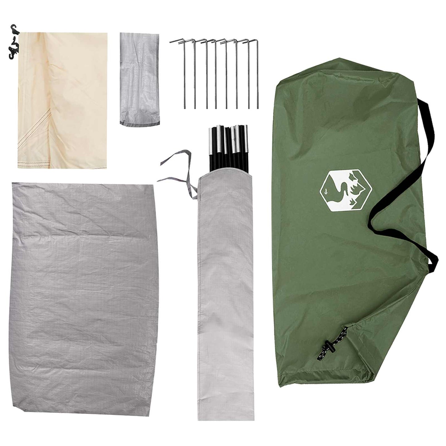 Tienda De Camping Con Techo Verde 275 X 215 X 125 Cm