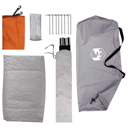 Tienda De Camping Con Techo Gris Y Naranja 275 X 215 X 125 Cm