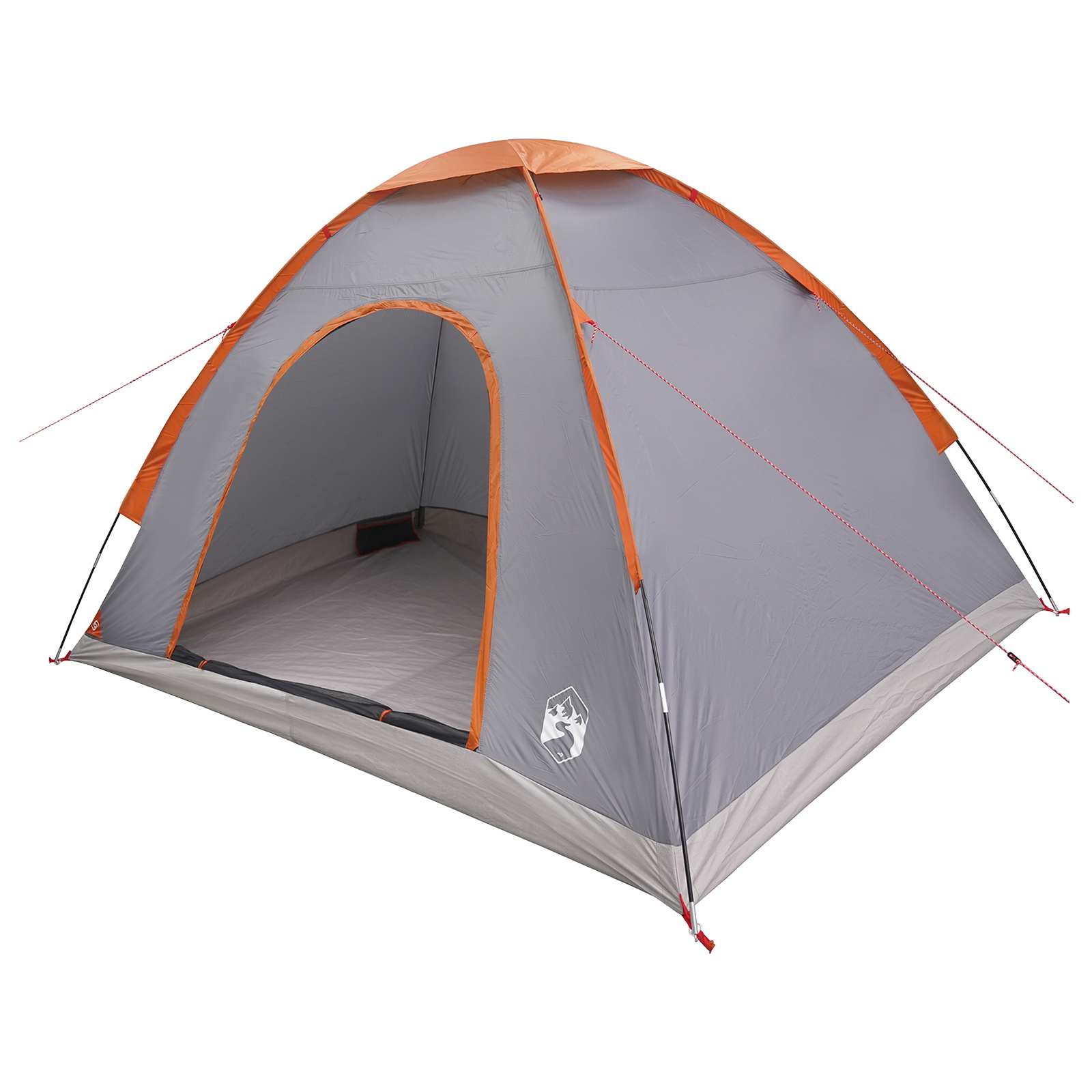 Tienda De Camping Con Techo Gris Y Naranja 275 X 215 X 125 Cm