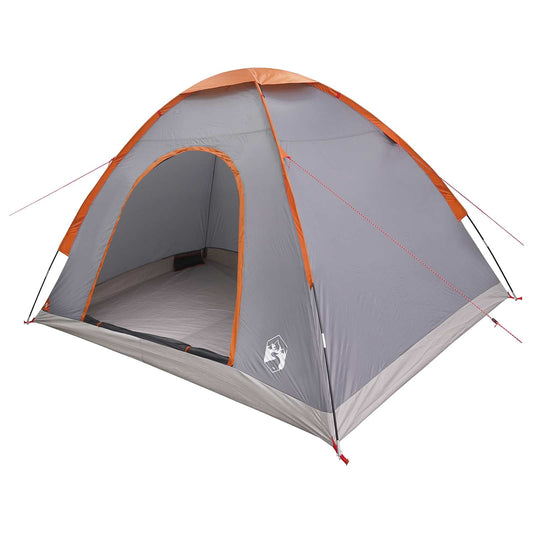 Tienda De Camping Con Techo Gris Y Naranja 275 X 215 X 125 Cm